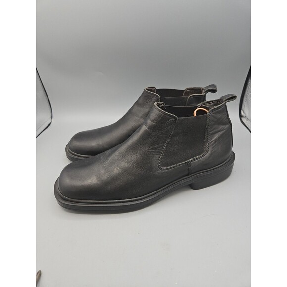 Mens Aquatalia Chelsea Boot Sz 10 - Black - Leather Ankle Boots - Picture 3 of 9
